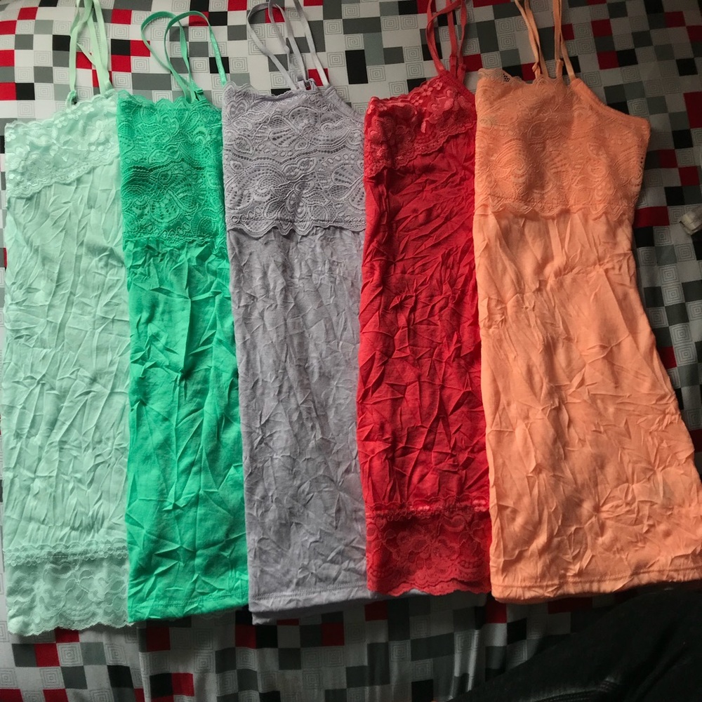 NWOT Bundle of 5 Crinkle Camis